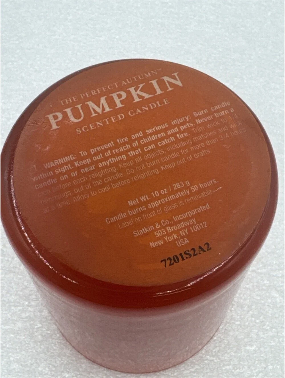 Slatkin & Co Homeworx Perfect Autumn Pumpkin 10oz Single-Wick Jar Candle New